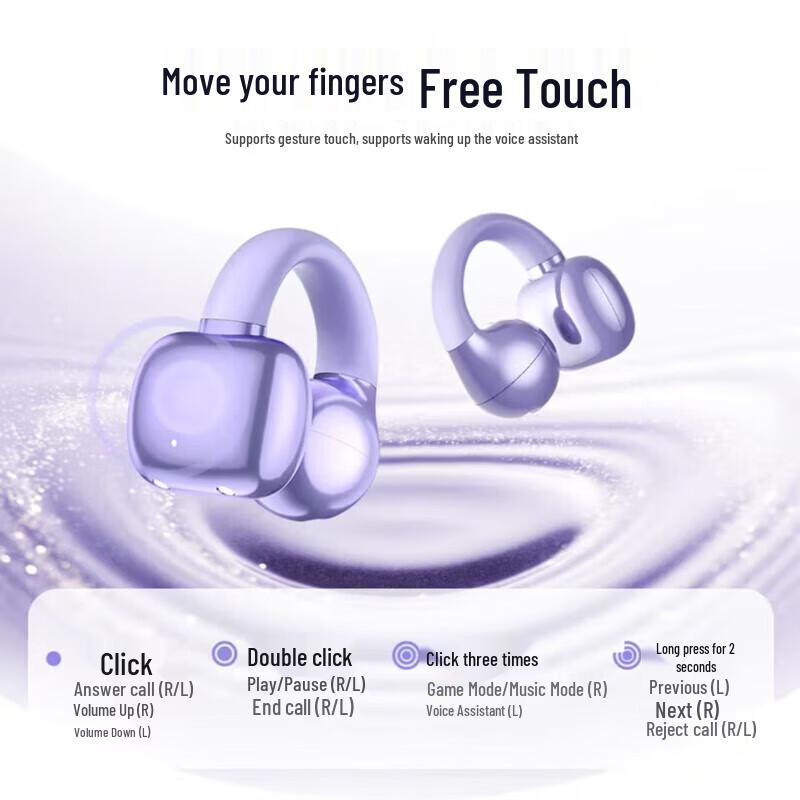 Newsmy S7 AI Smart Open-Ear Clip-On Bluetooth Sport Earphones