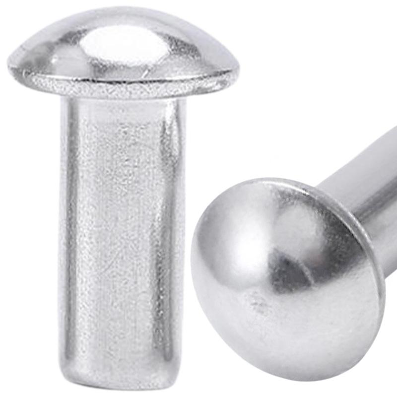 GB867 Aluminum Rivet: Semi-Circular Head, Solid, Round Cap, Sizes 3MM-8MM