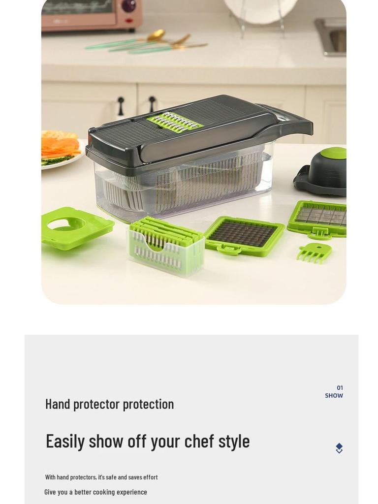 15-in-1 Multifunctional Vegetable Chopper & Slicer Set