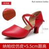 Women Dance Shoes Latin Party Tango Jazz Elegant Dancing Shoes Lace-up Suede Sole Closed Toe Microfiber Leather 7 Colors