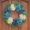 Blue And Hydrangea Wreath Door Hanging Withered Branch Simulation Wreath