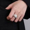 Men'S Ring White Gold Men'S Wedding Luxury Domineering Simulation Luxury Couple Men'S And Women'S Imitation Diamond Ring Quality