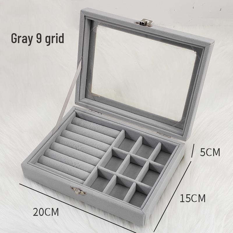 Samt-Schmuckaufbewahrungsbox für Ringe, Ohrringe und Anhänger