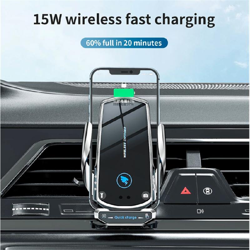 15W Auto Smart Kabellose Ladehalterung Infrarot Automatisch Universal Mit Magnetisch