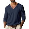 Men's  V-Neck  Leisure  Sports  Long  Sleeves  Upper  Garment