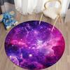 Galaxy Space Round Mat Psychedelic Purple 3D Round Carpets for Children's Room  Living Room Rugs Floor Area Rug Bedroom Mat