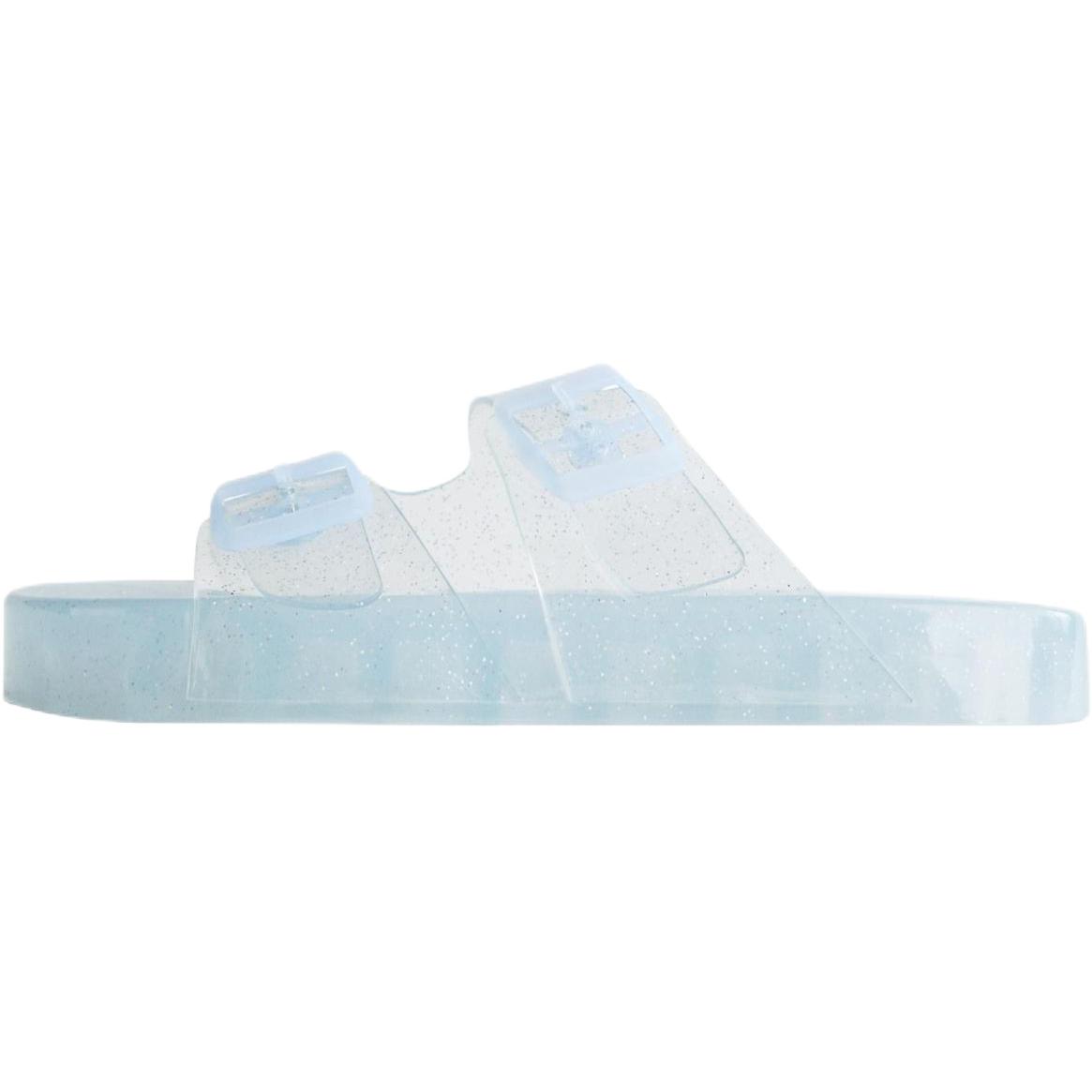 

ZARA Vinyl Double Strap Slides Light Blue Womens 12715530400 38