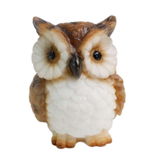 

Миниатюрная фигурка совы Мини-сова Смоляное украшение Маленькая фигурка животного для террариума Бонсай Микро-ландшафт Сад фей Украшение для торта A