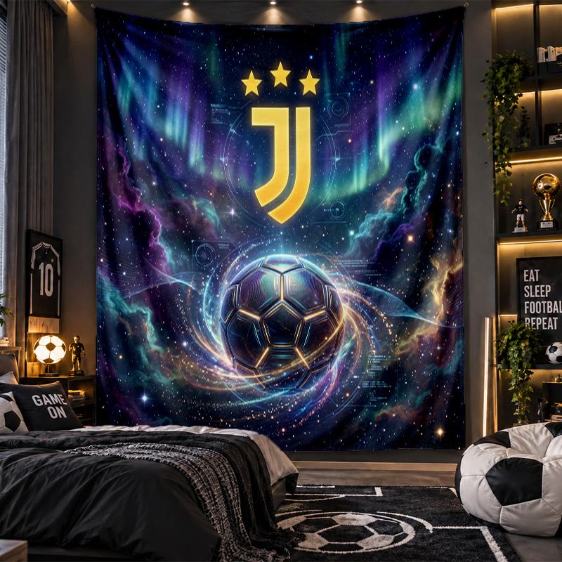 Arazzo da Appendere a Parete Tessuto Stampato Juventus FC per Soggiorno Camera da Letto Decorazione per la Casa