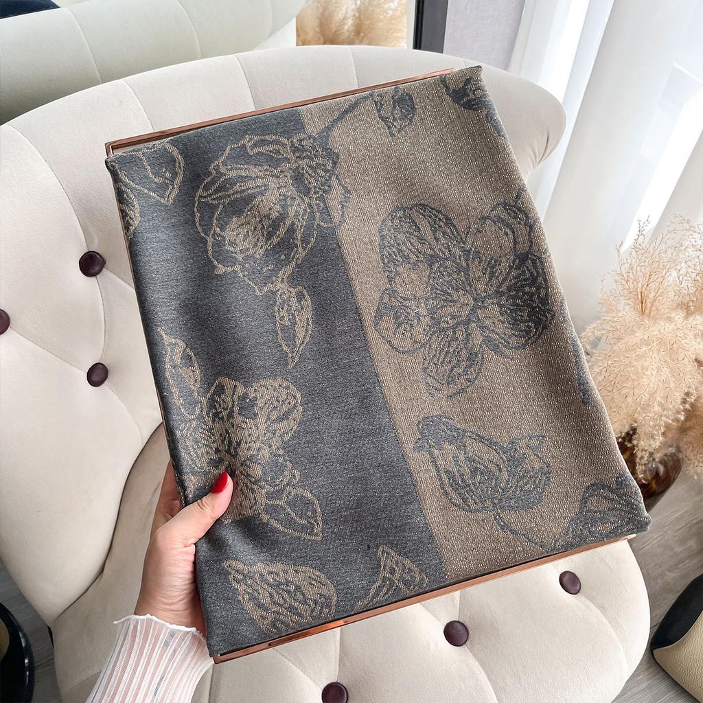 New Contrasting Colors Spring and Autumn Double-sided Imitation Cashmere Scarf Warm Shawl Women