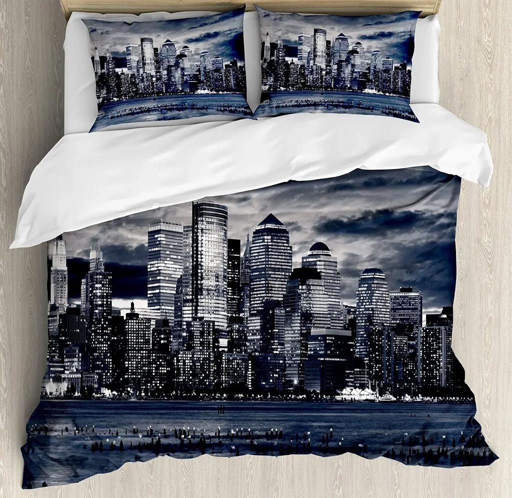 New York Bedding Collection For Bedroom Bed Home New York City Collage Featuring With Different Duvet Cover Quilt Cover And Pillowcase