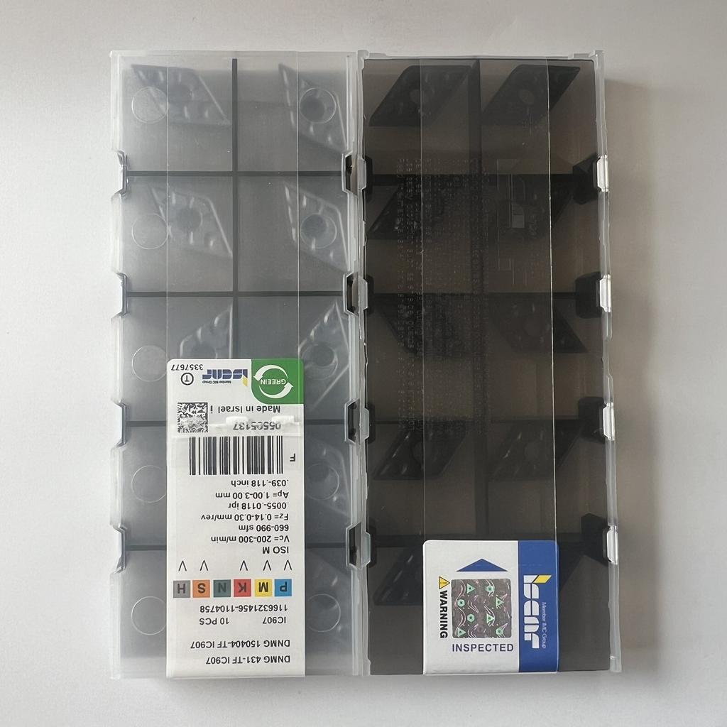 ISCAR / DNMG150404-TF IC907 / Industrial indexable carbide inserts 10 Pcs