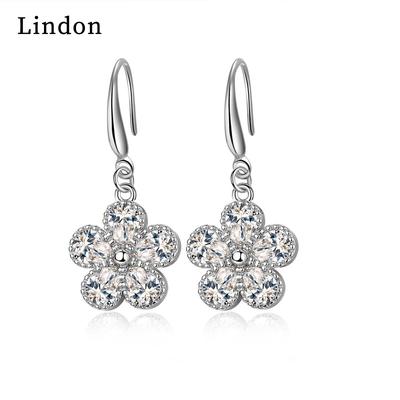 Lindon – boucles d'oreilles en alliage de cuivre et Zircon, boucles d'oreilles pendantes pour femmes, cadeaux de fête de mariage