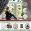 St Patricks Day Window Clings, 108 PCS Reble Shamrock Decal Stickers Static Spring Decorations for Office School Home
