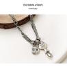 S925 Sterling Silver Heavy Industry Smiley Face Necklace Women's 2022 Retro Thai Silver Clavicle Chain