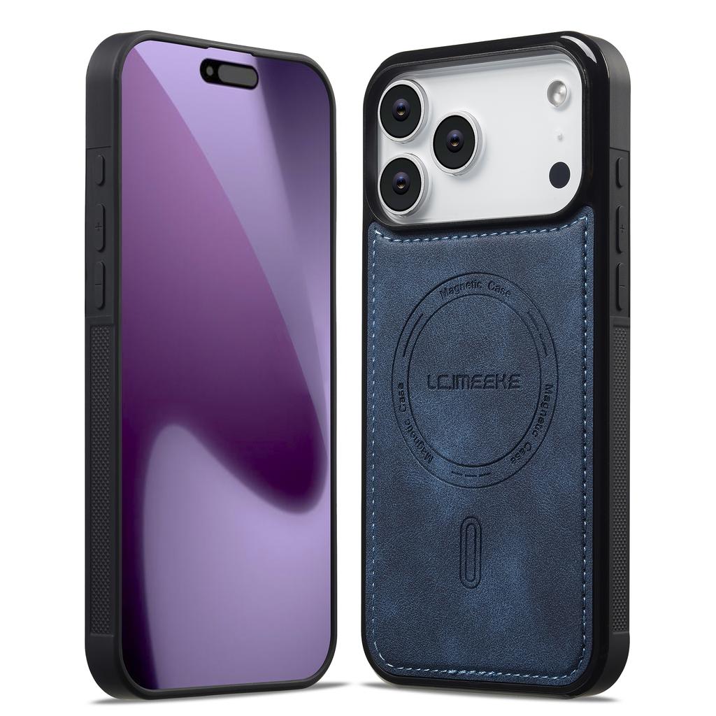 PU Leather Magnetic Phone Case for iPhone 17 16 15 14 13 11 17Pro Pro Max Plus Air 16E Mini MagSafe Wireless Charging Cover