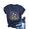3D Digital Printing Round Neck Short-sleeved Loose Casual Women's Tops Bottoming T-shirt Comfortable and Fashionable