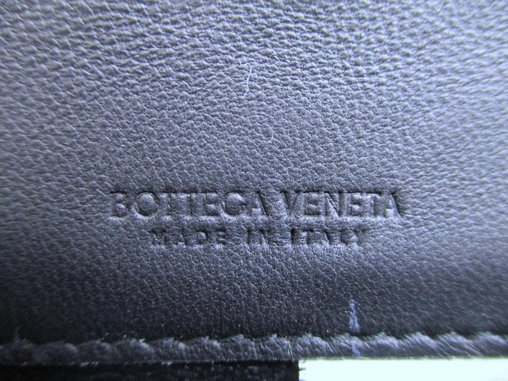 Authentic BOTTEGA VENETA Intrecciato Black Leather Business Card Holder #b110  Open Box