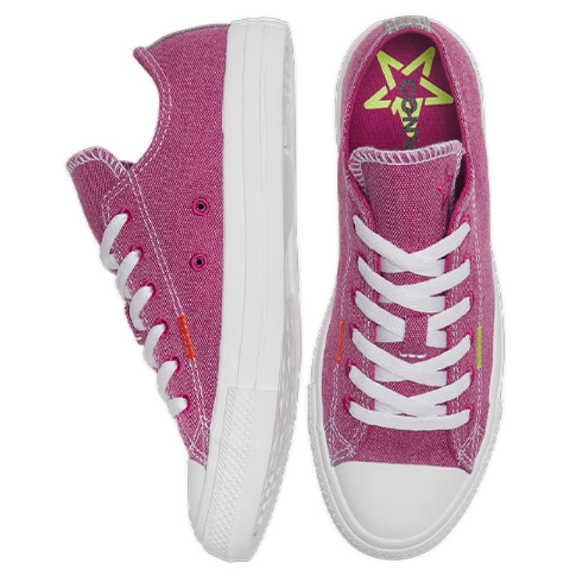 Converse Chuck Taylor All Star Lace-up Low-Top Canvas Shoes Unisex Rose Red