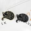 Unique Cartoon Cat Brooch Cute Sleeping Cat Design Fashionable Alloy Pin For Unisex Style