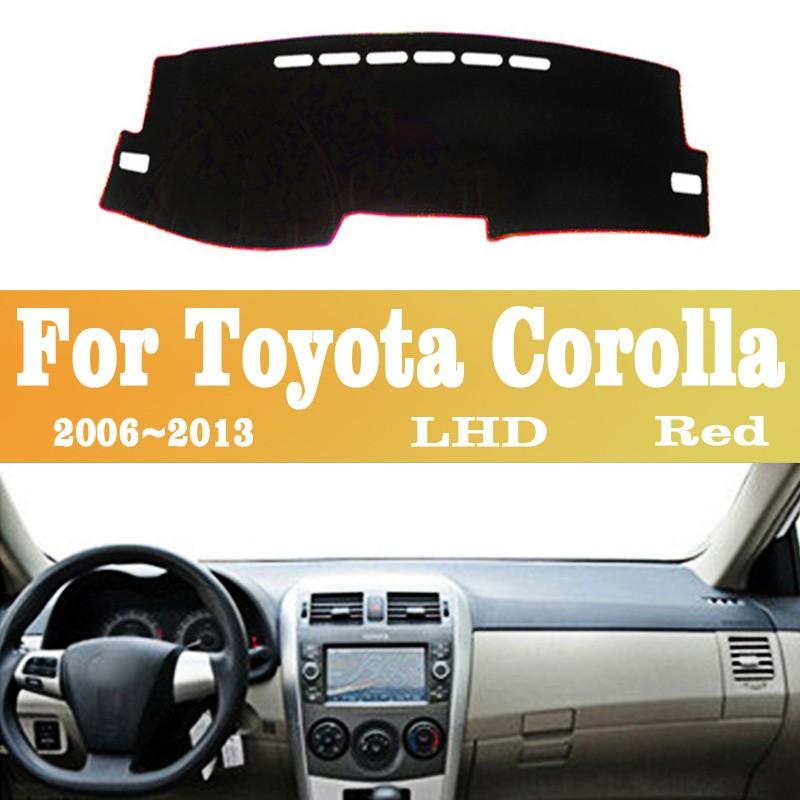 Car Control Dashboard Non-slip Mat Kit Sun Shade Anti-UV Carpet Panel Mat For Toyota Corolla E150 2006~2013 Internal Accessories