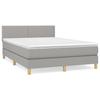 Maison Exclusive - Sommier à lattes de lit avec matelas Gris clair 140x200cm Tissu