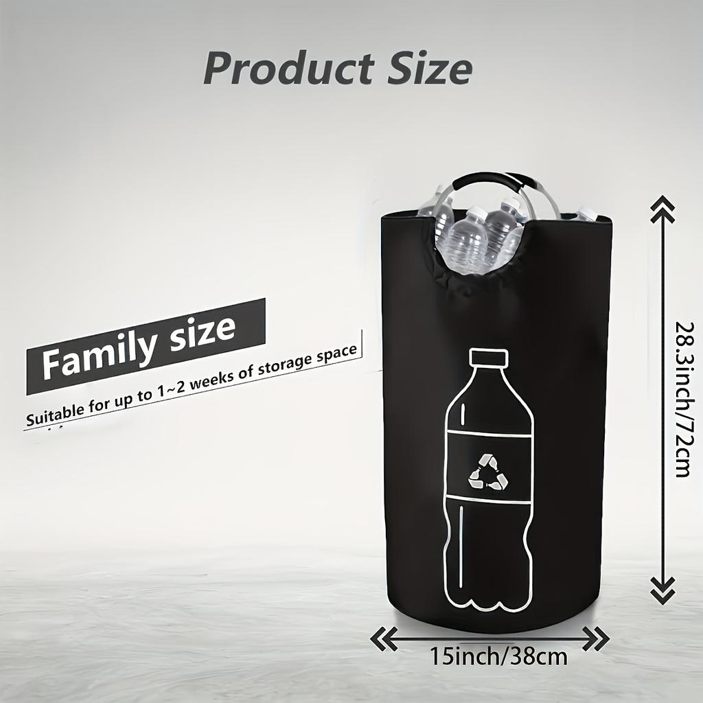 Foldable Recycling Bag Large Laundry Hamper Collapsible Trash Bin Oxford Cloth Storage Basket Handles Kitchen Home Organizer