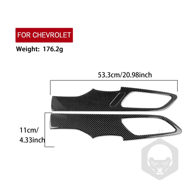 3K Carbon Fiber Sticker for Chevrolet Blazer —2025 Door Inner Trim Panel Cover Anti-Scratch Adhesive (Easy tall)