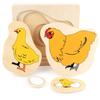 Montessori Multi-Layer Jigsaw Cognitive Growth Puzzles Wooden Toys  Kindergarten Kids