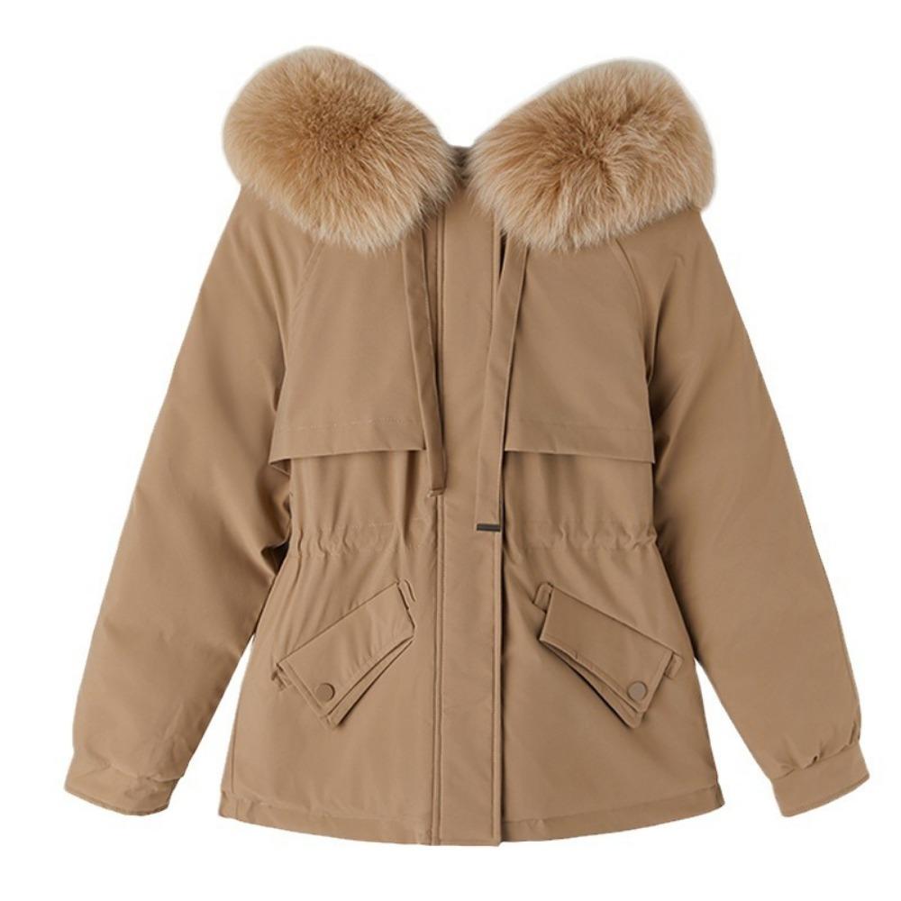 New winter Korean version medium and long lamb wool, thickened large size loose cotton clothes women's tide