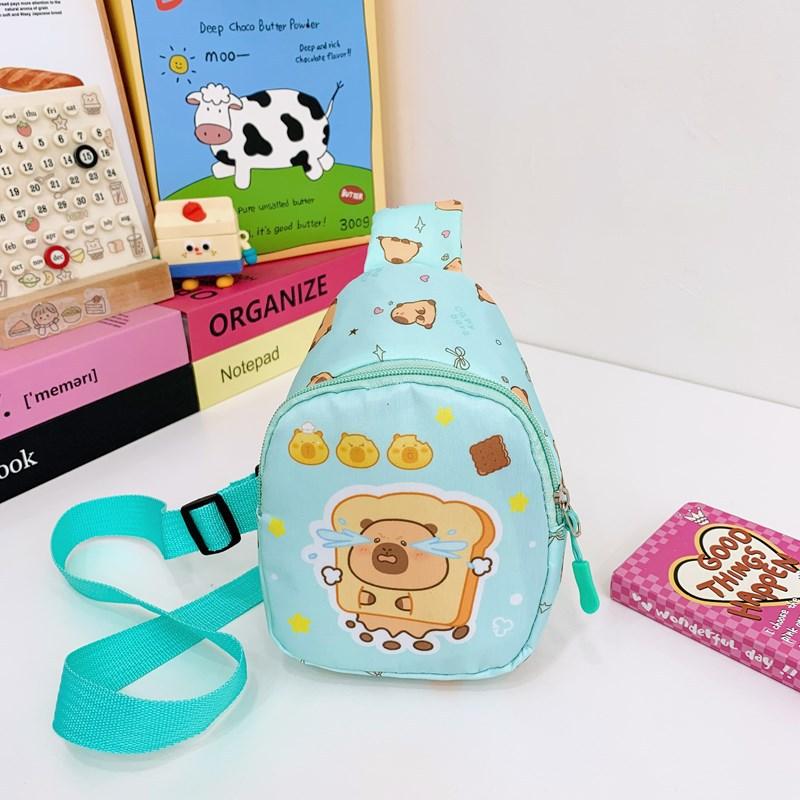 School bag 2025 new kapibara breast bag accessories crossbody shoulder bag children's change bag