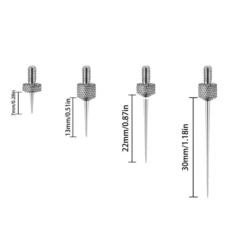 Needle Contact Point Sets for Dial Indicators Depth Gauge 4-48UNF Thread Shank 0.15mm 0.3mm 1.0mm 1.5mm 2.0mm Diameter