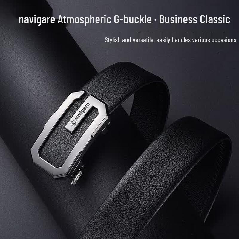 Navigare Men's Automatic Buckle Leather Belt