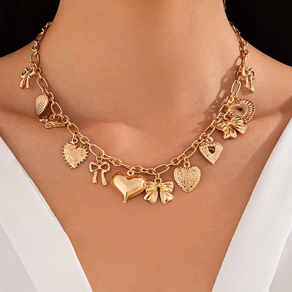 Creative Choker Necklace Adjustable Goth Double-layer Clavicle Neck Chain Neck Jewelry