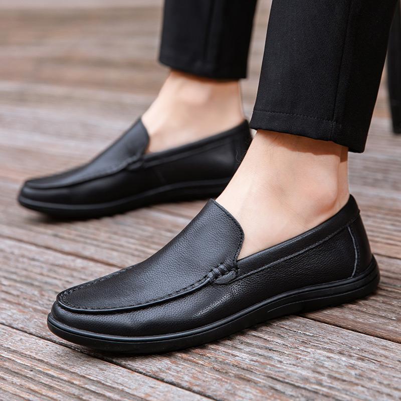Atmungsaktive Sommer Business Loafer Schuhe Herren Bequeme Designer Echtleder Flats Herrenschuhe Casual Soft Slip On Loafer