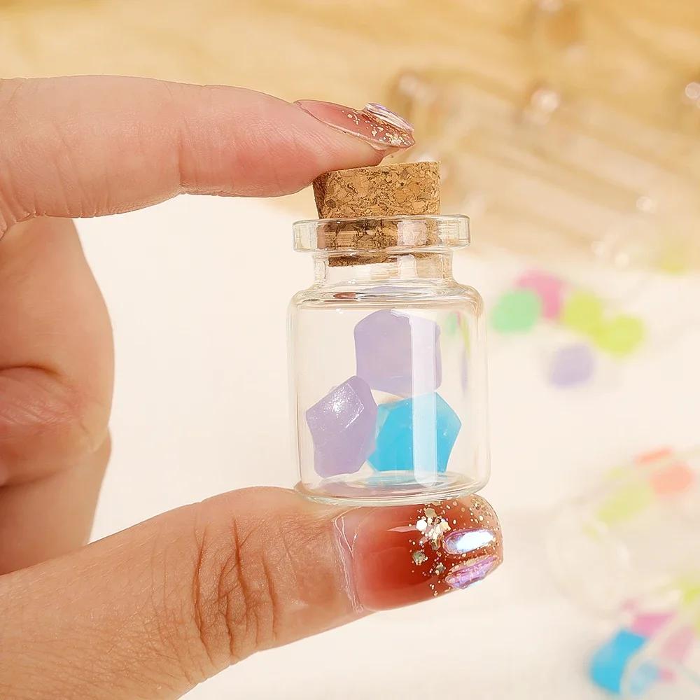 10Pcs Mini Clear Glass Bottles with Cork Stopper Wishing Drifting Bottles Wedding Party Decor DIY Craft Glass Spice Jars Vials
