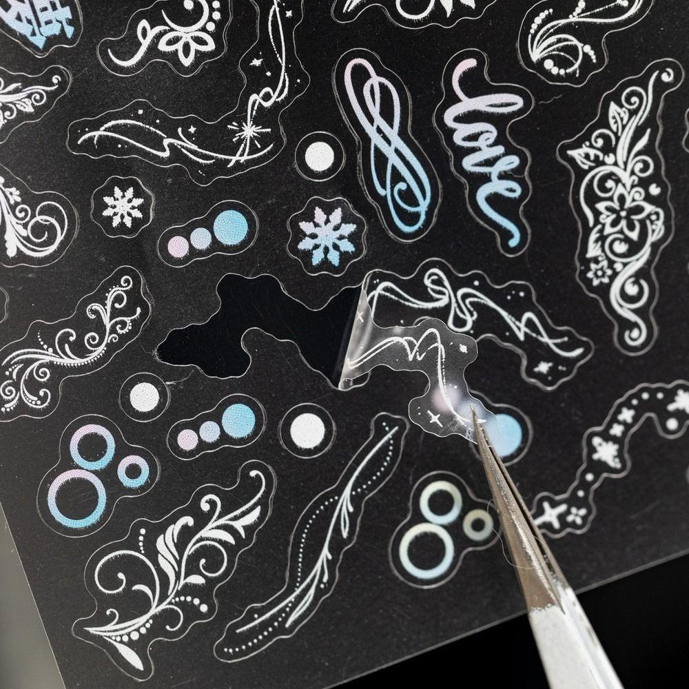 30 Sheets DIY Sticker Book Soft Light Album Series Cut Film Sticker Book Journal Decoration