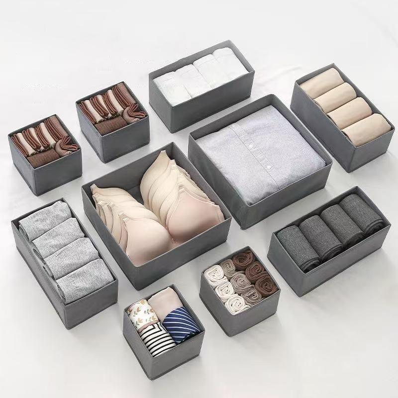 Clothes Organizer Storage Box Underwear Bra Socks Cabinet Drawer Organizer T-Shirt Storage Basket Wardrobe Storage Organizers