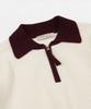 FRIZMWORKS Contrast Collar Half Zip Knit _ Cream