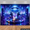 2D Planar Rainbow Disco Dance Party Backdrop Fabric Polyester Fiber Suitable for Indoor and Outdoor Disco Parties