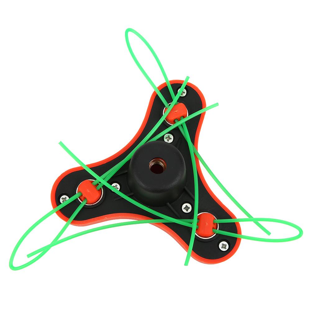 Nylon Grass Trimmer Head Replacement with 3 Lines Garden Tools Lawn Mower Parts