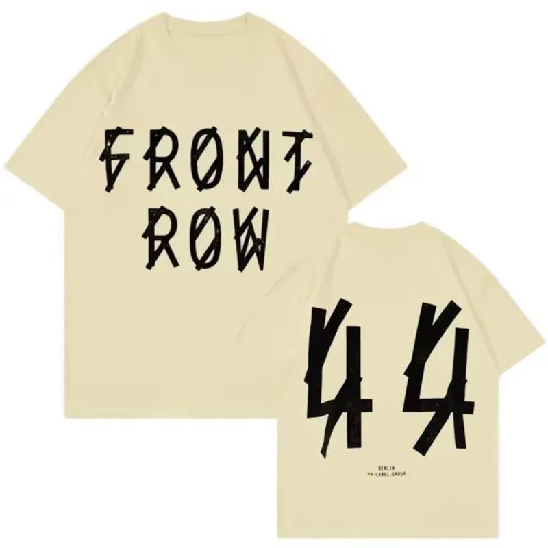 Stylisches Schwarzes Oversized Baumwoll-T-Shirt von 44 Label Group mit Roter 44 und Doping Kontrolle Aufdruck T-Shirt