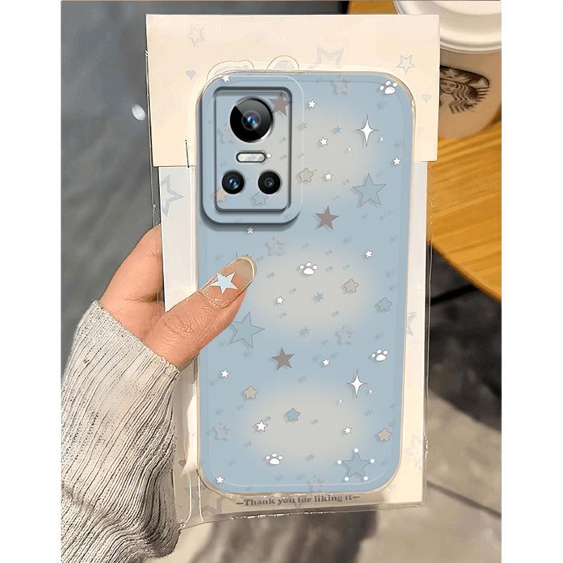 Smudge and Gradually Change The Stars RealmeGTNeo3 Mobile Phone Case Premium All-inclusive Silicone Soft Protective Case Couple