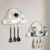 Suction Cup Pot Lid Rack: Punch-Free Installation, Holds Cutting Boards & Spatulas, Oil-Proof & Easy To Clean Kitchen Organizer.