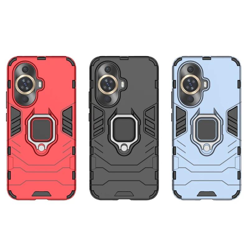 For Huawei Nova 12S 12 S Back Cover Phone Case Shockproof Armor Anti-Fall Metal Ring Holder Magnetic Protect Funda Coque