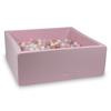 Dry Pool Powder Pink 110X110X40 With 600 Balls: Transparent, White, Pearlescent, Light Pink, Rose Gold