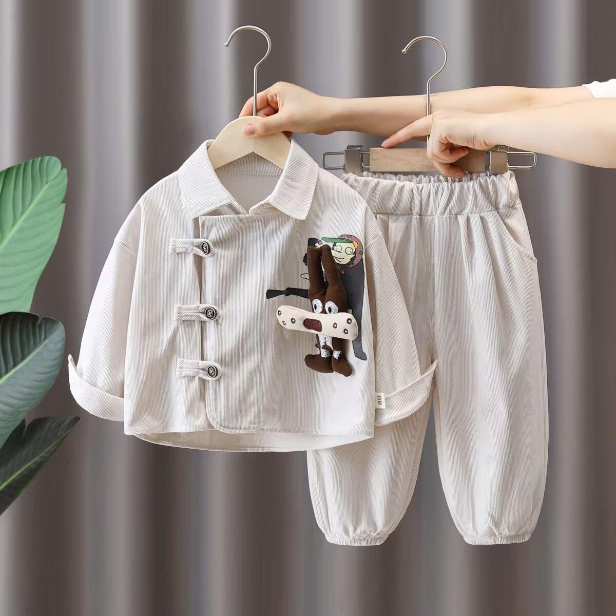 

Модный мультяшный комплект толстовки для мальчиков - Стильная и спортивная одежда для малышей на весну и осень 100 for height ~90cm