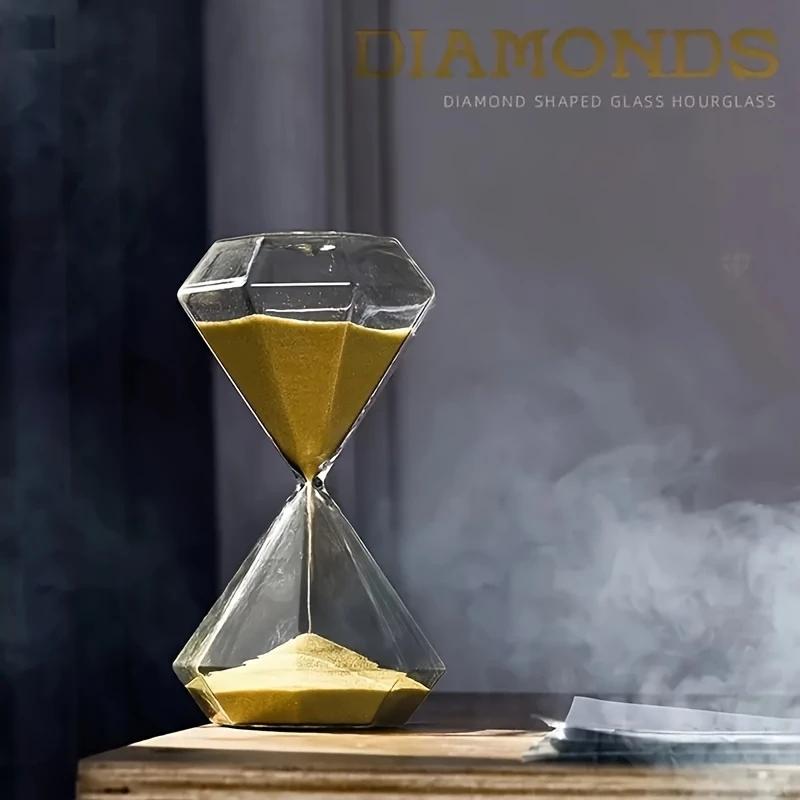 Creative Diamond Shaped Hourglass Timer 5-Minute Indoor Outdoor Multifunctional Decorative Accessories Creative Ornaments Gifts