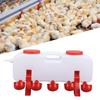 Poultry Waterer Leakproof Automatic Chicken Waterer Sturdy PP Hygeian Ergonomic Grip Self Filling with 10 Waterer Cups for Farm