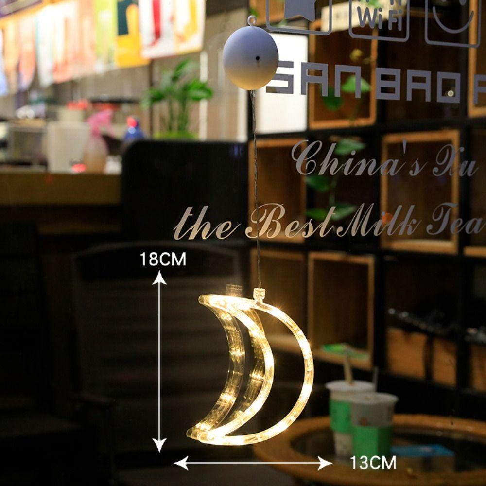 Star Moon Window Lamp LED Suction Cup Light Christmas Decoration Garland Fairy String Lights